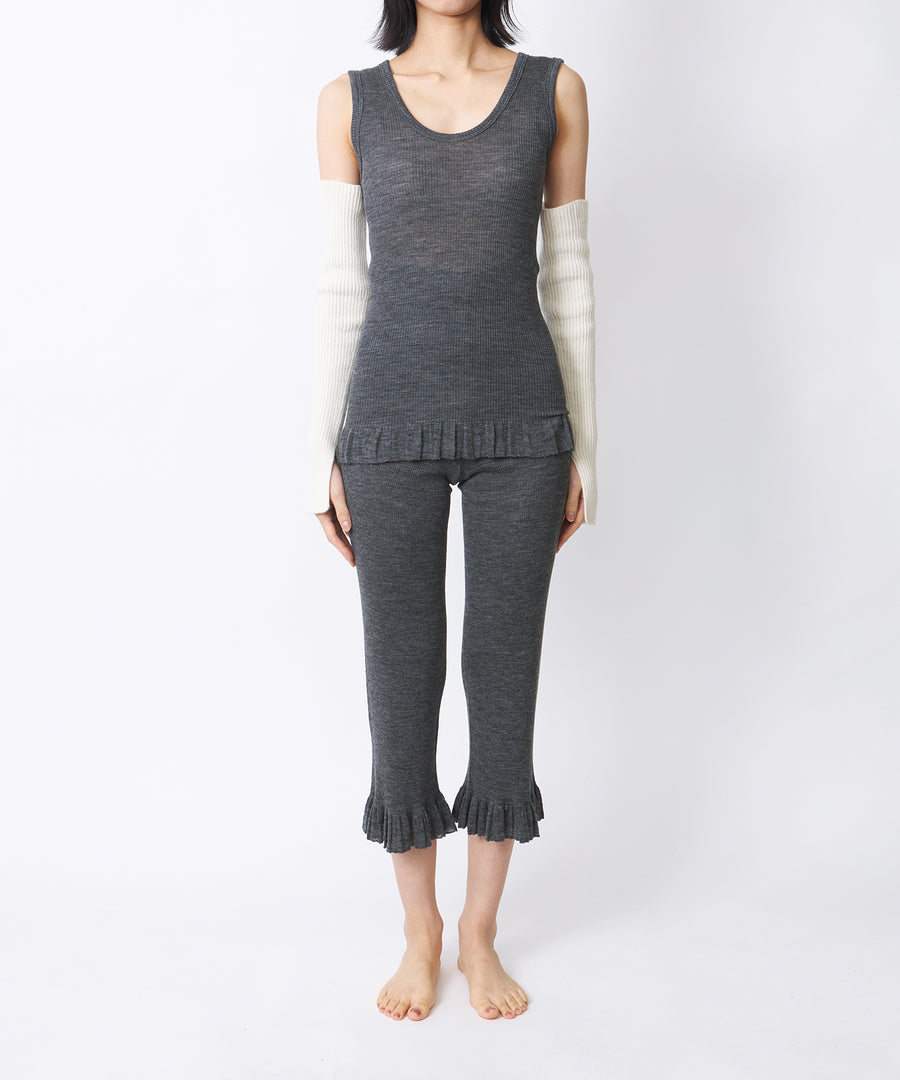 Fine Wool Ribbed Pants