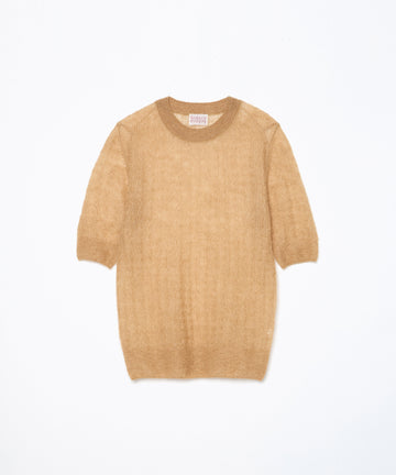 Fine Mohair Silk Half Sleeve Pullover