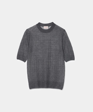 Fine Mohair Silk Half Sleeve Pullover