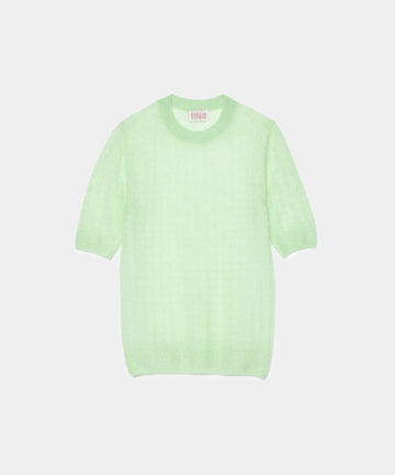 Fine Mohair Silk Half Sleeve Pullover