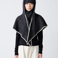 Check Pattern Scarf w/Hood