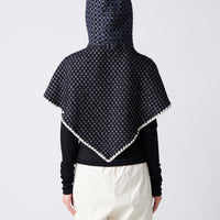 Check Pattern Scarf w/Hood