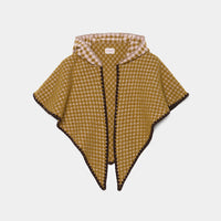 Check Pattern Scarf w/Hood