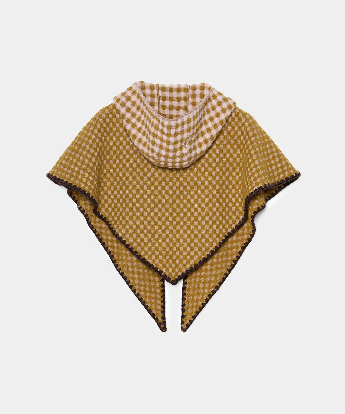 Check Pattern Scarf w/Hood