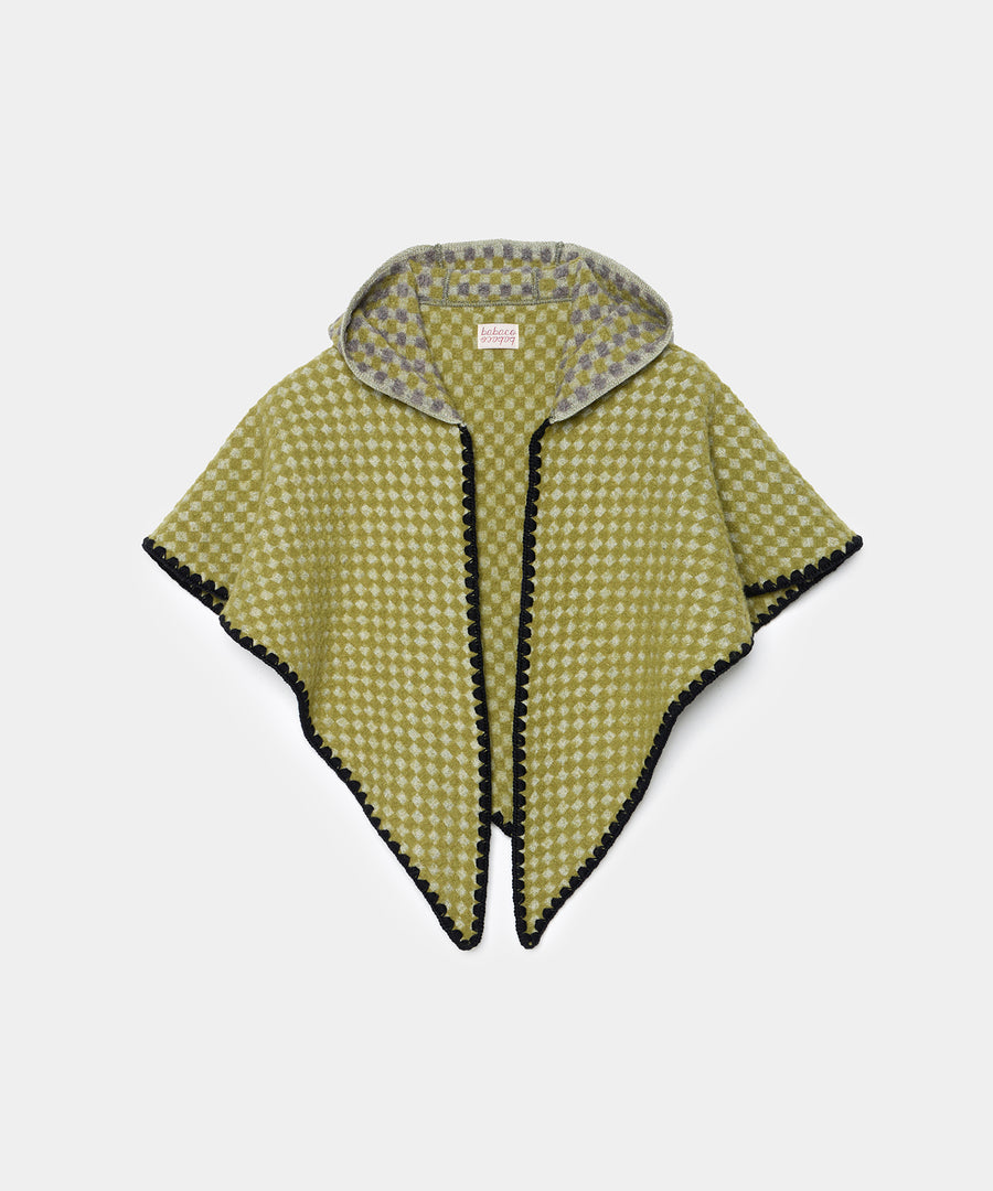 Check Pattern Scarf w/Hood