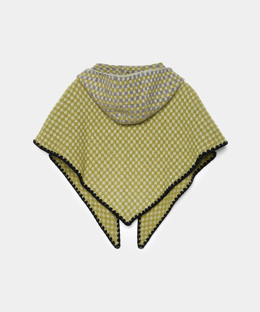 Check Pattern Scarf w/Hood