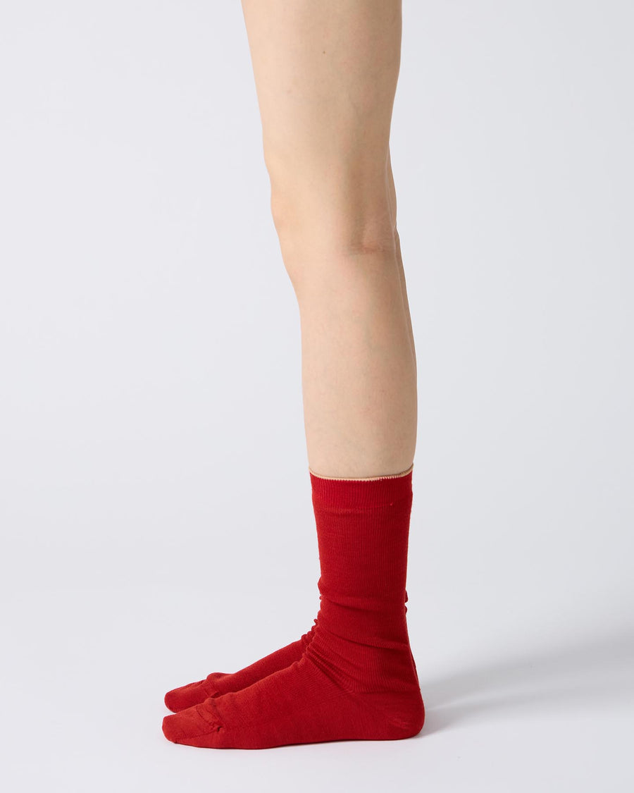 Wool Fine Ribbed Socks