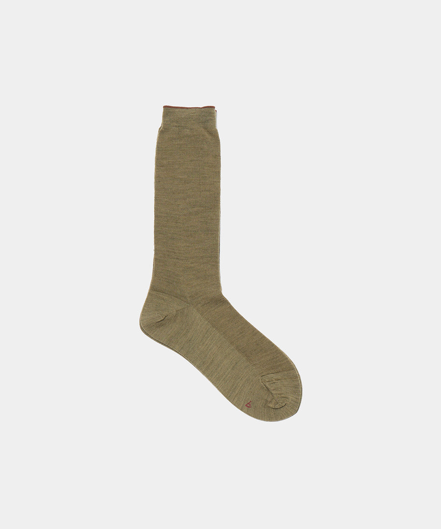 Wool Fine Ribbed Socks