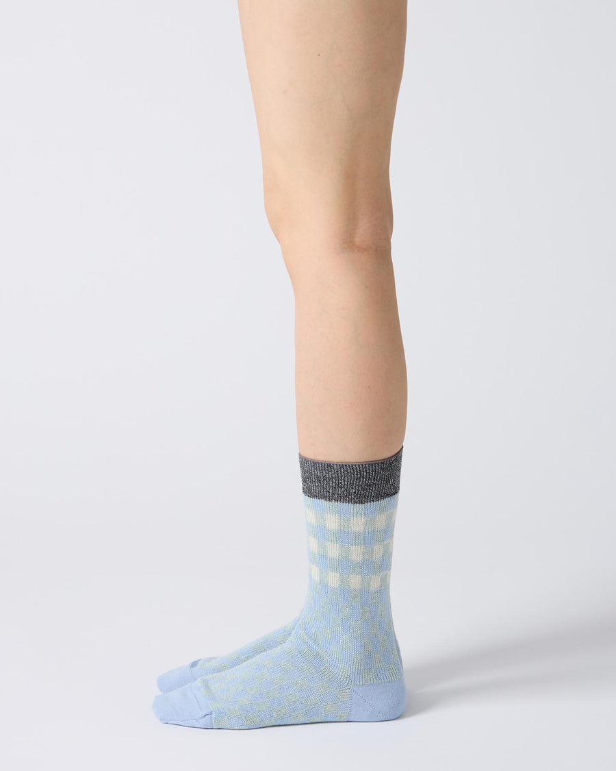 Jacquard Check Socks