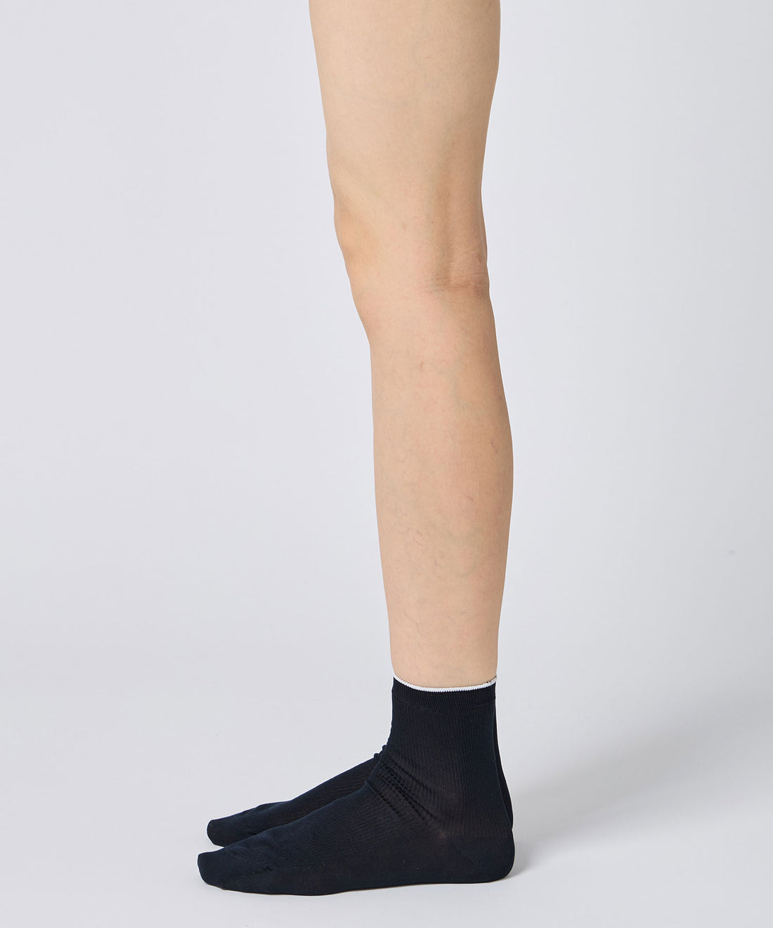 Cotton Fine Ribbed Short Socks