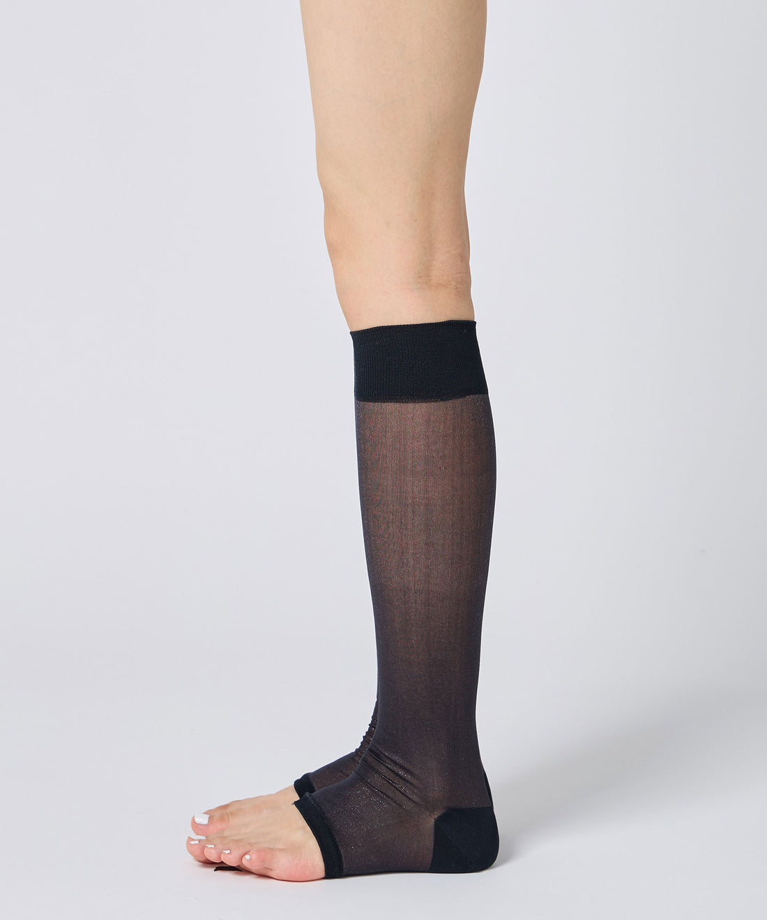 Toeless Sheer Knee High Socks