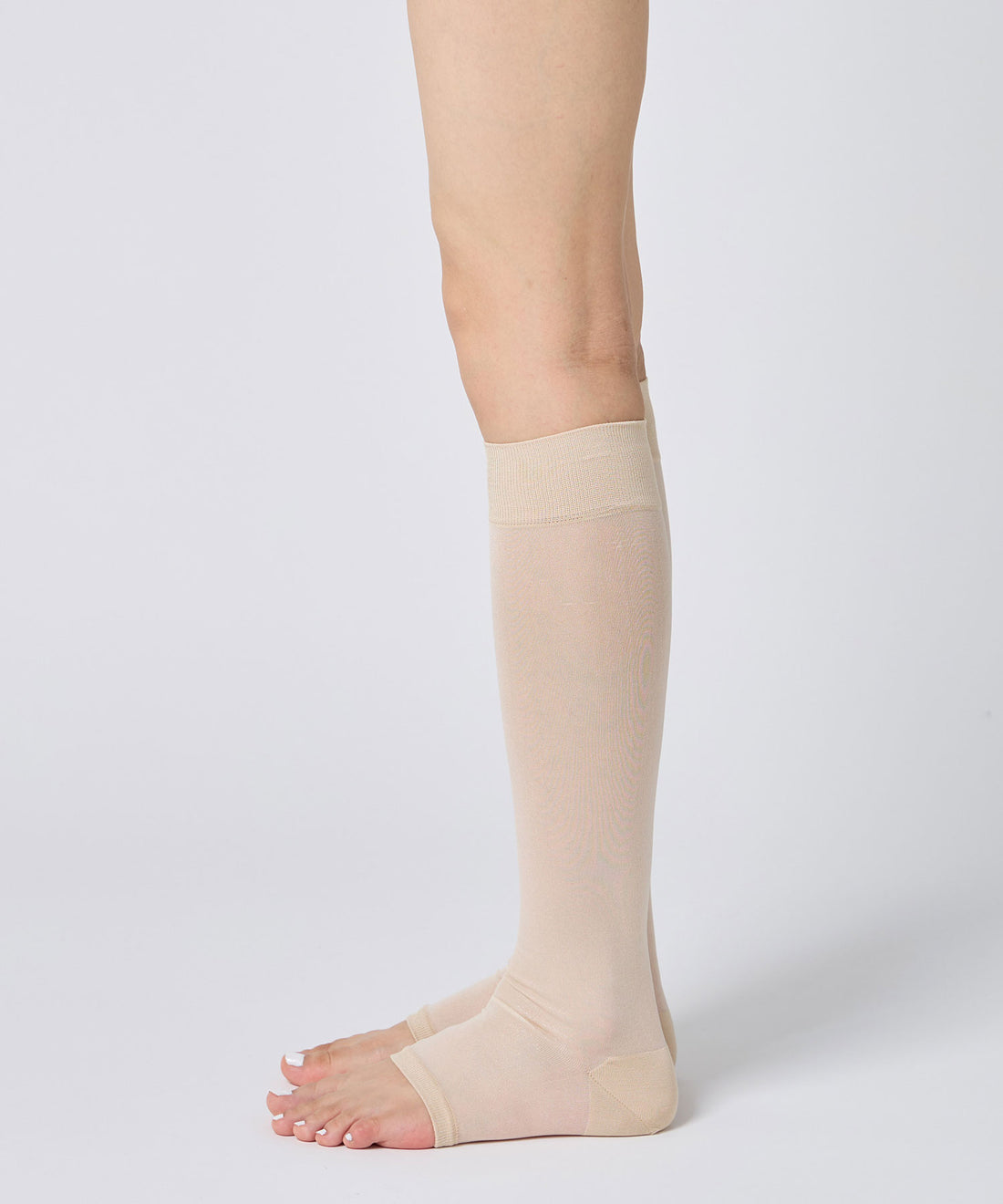 Toeless Sheer Knee High Socks