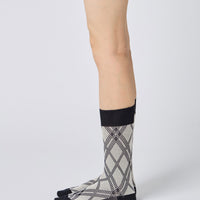 Jacquard Check Socks