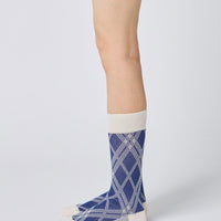 Jacquard Check Socks