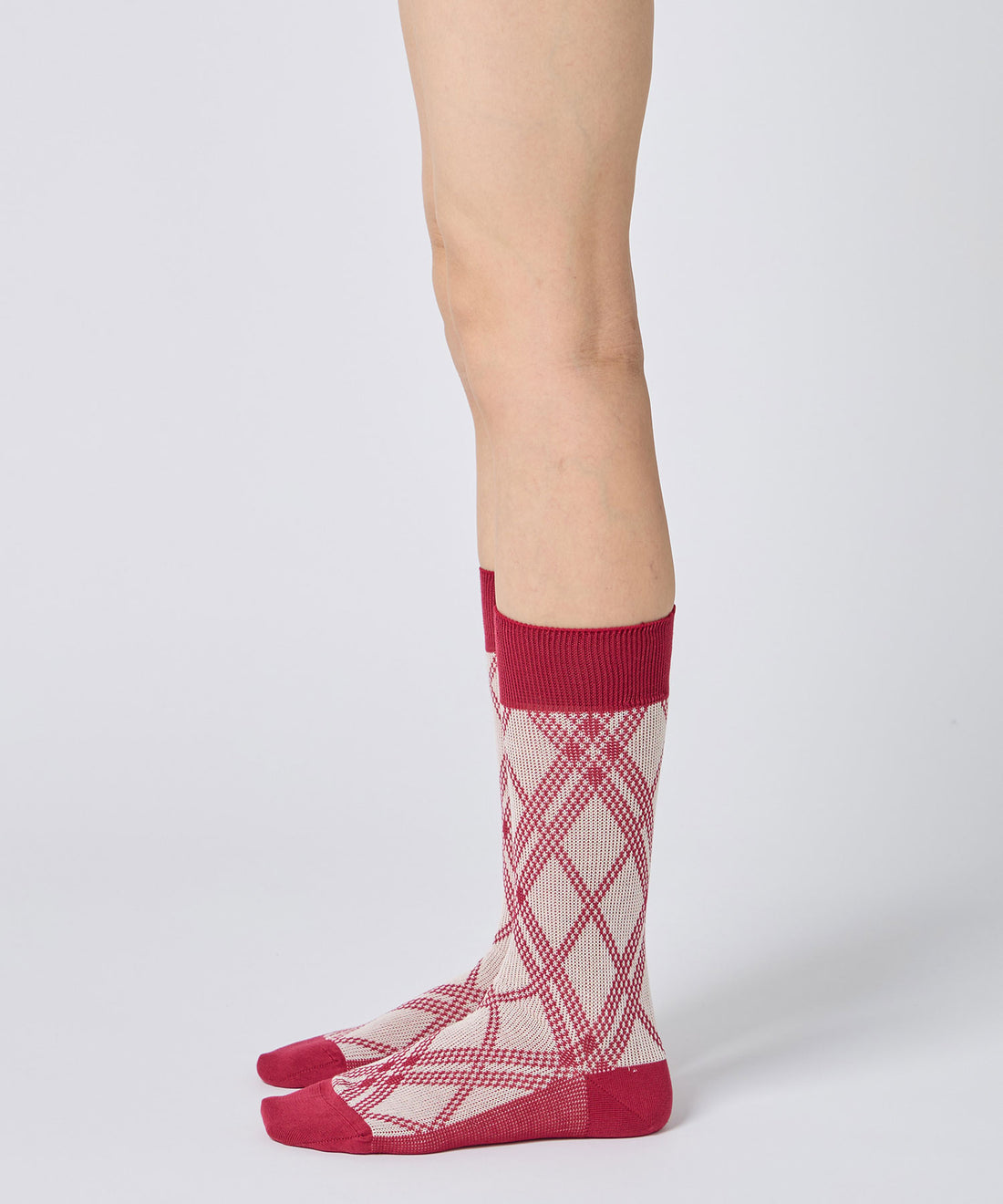 Jacquard Check Socks