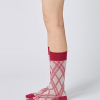 Jacquard Check Socks