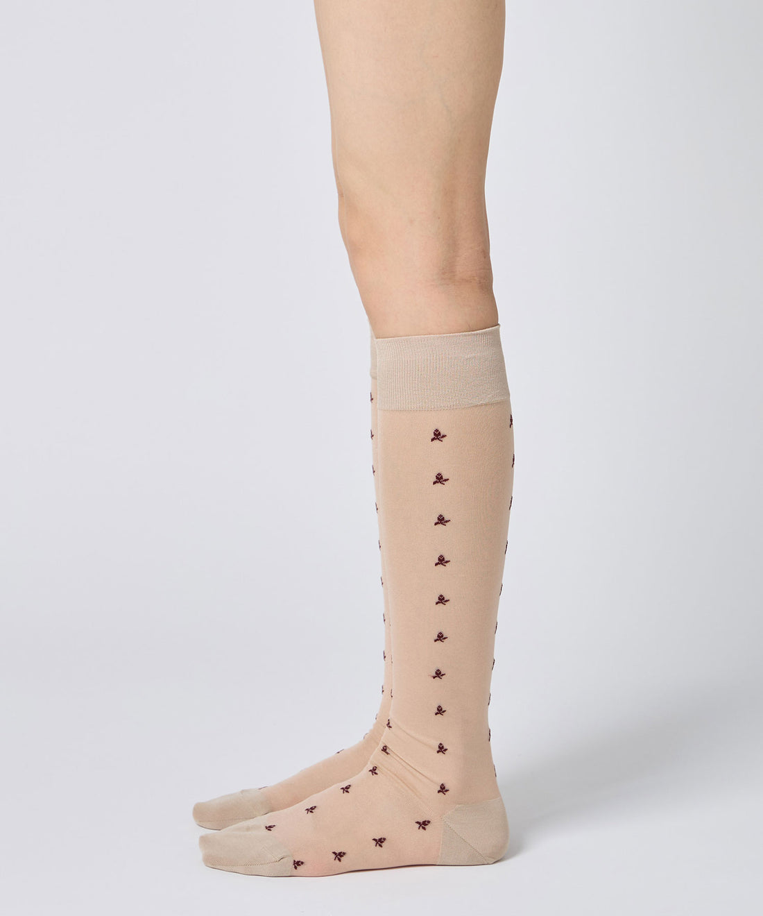 Tiny Flower Sheer Knee High Socks
