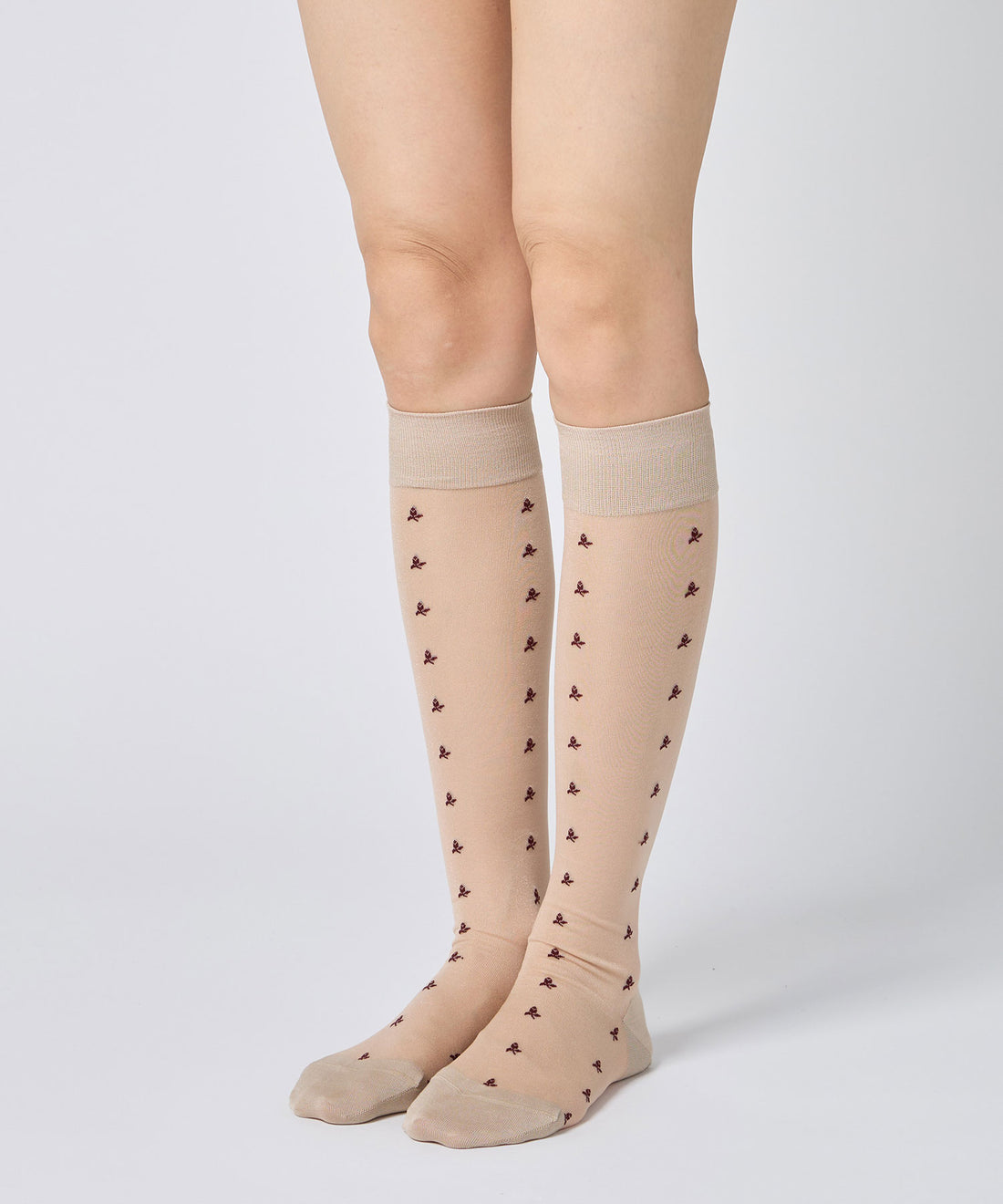 Tiny Flower Sheer Knee High Socks