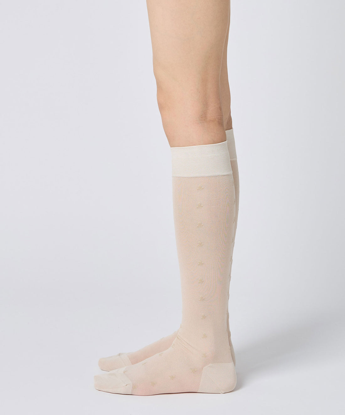 Tiny Flower Sheer Knee High Socks
