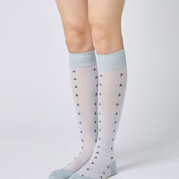 Tiny Flower Sheer Knee High Socks