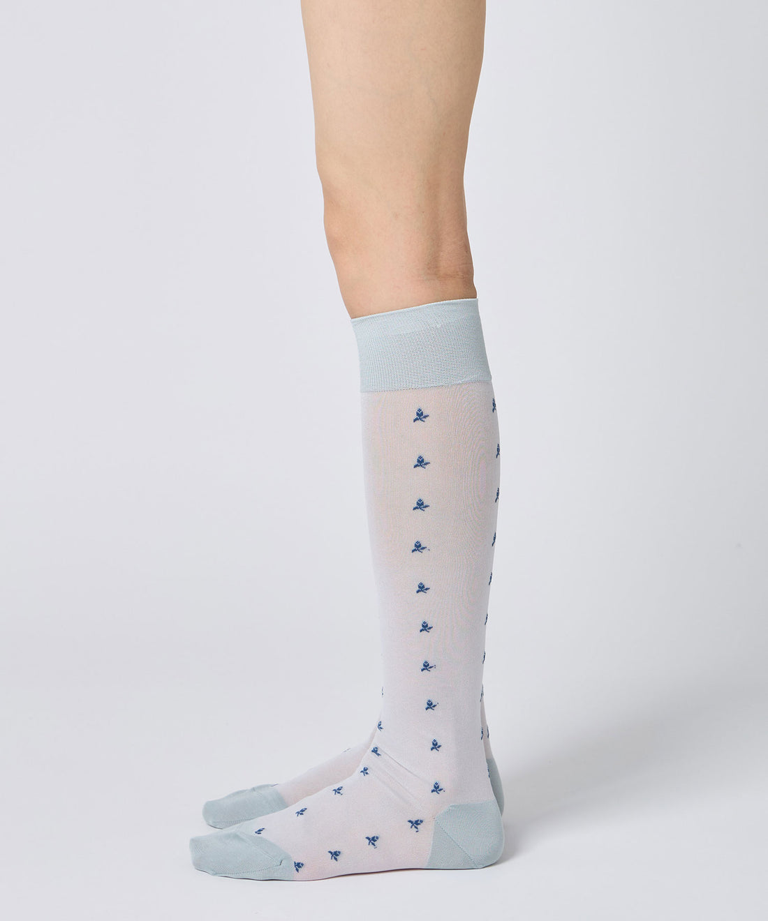 Tiny Flower Sheer Knee High Socks