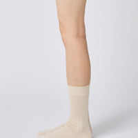 Silk Wide Ribbed Socks