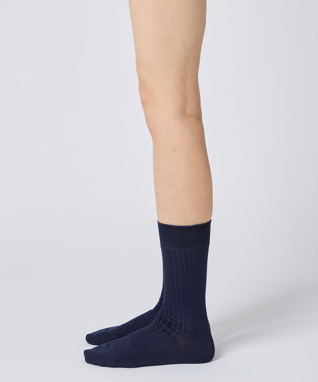 Silk Wide Ribbed Socks