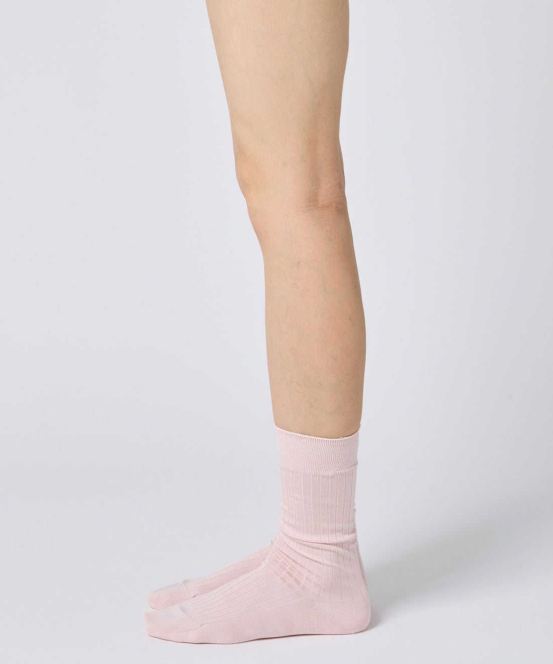 Silk Wide Ribbed Socks