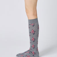 Floral Knee High Socks