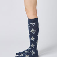 Floral Knee High Socks