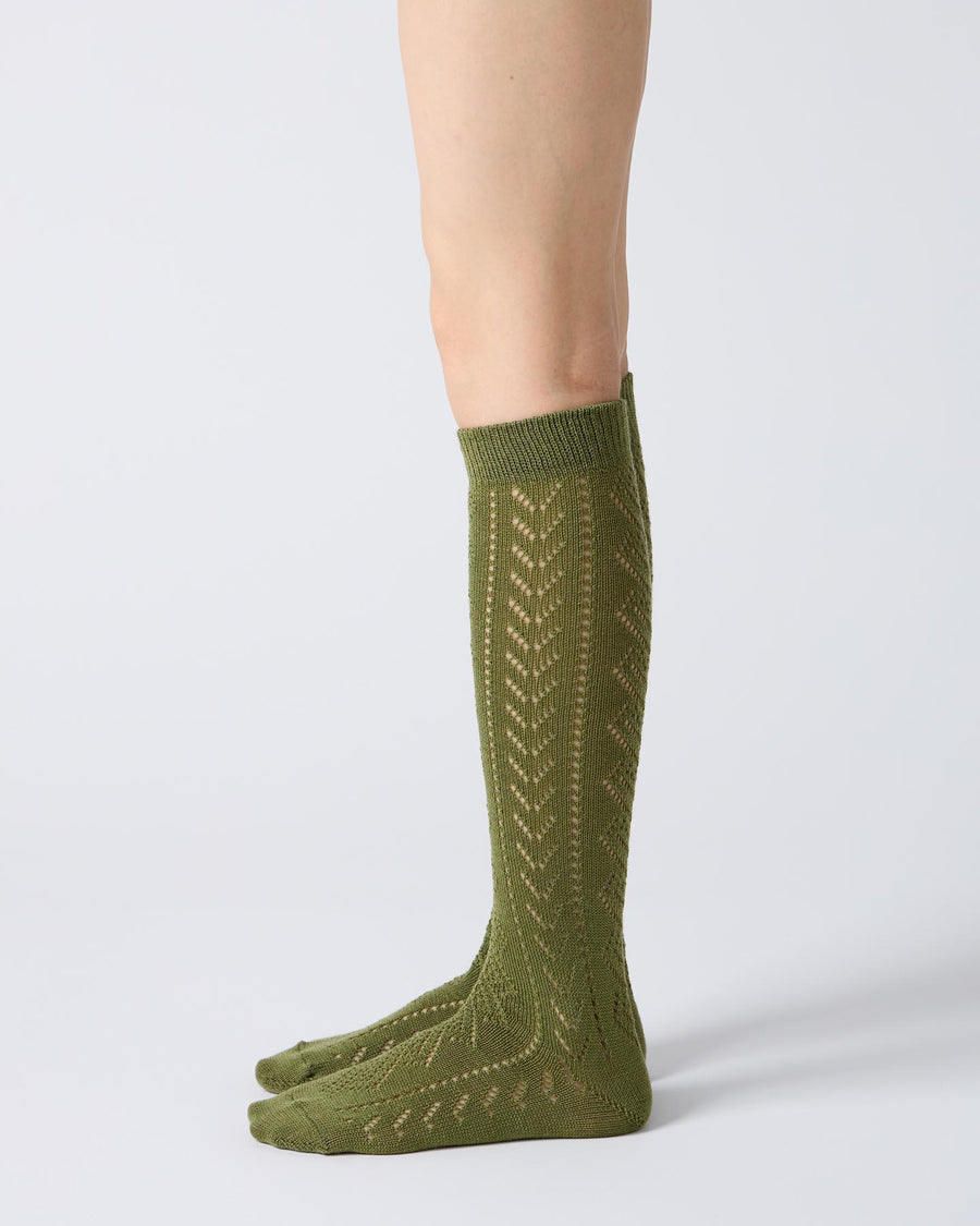 Eyelet Knee High Socks