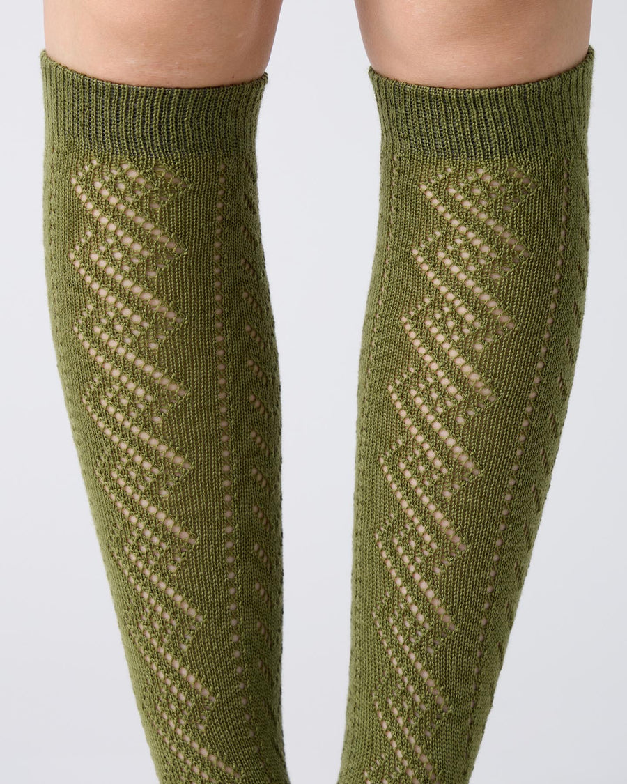 Eyelet Knee High Socks