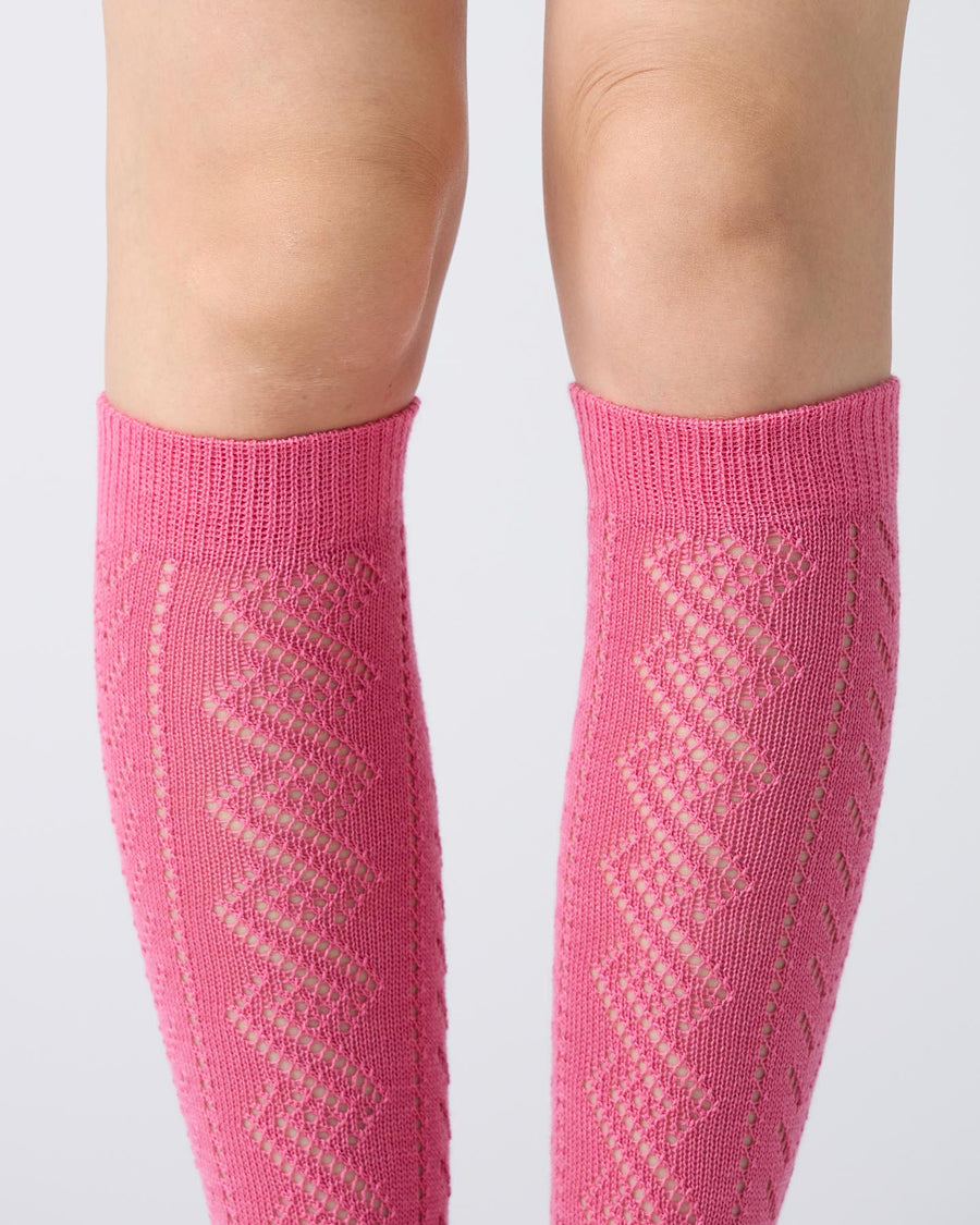 Eyelet Knee High Socks