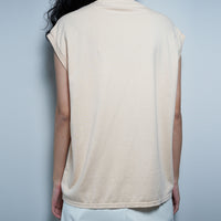 Square Patterned No-sleeve